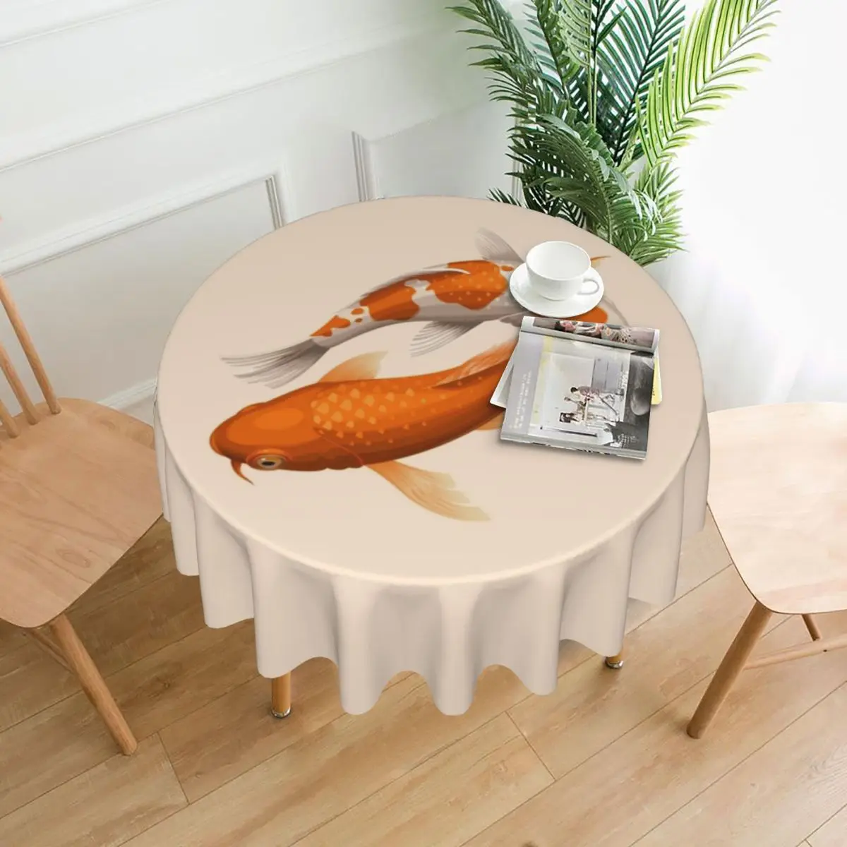 Orange And White Koi Fish Waterproof Round Tablecloth Oilproof Table Cloth for Kitchen Events Dining Table Cover 60 inch
Orange And White Koi Fish Waterproof Round Tablecloth Oilproof Table Cloth for Kitchen Events Dining Table Cover 60 inch