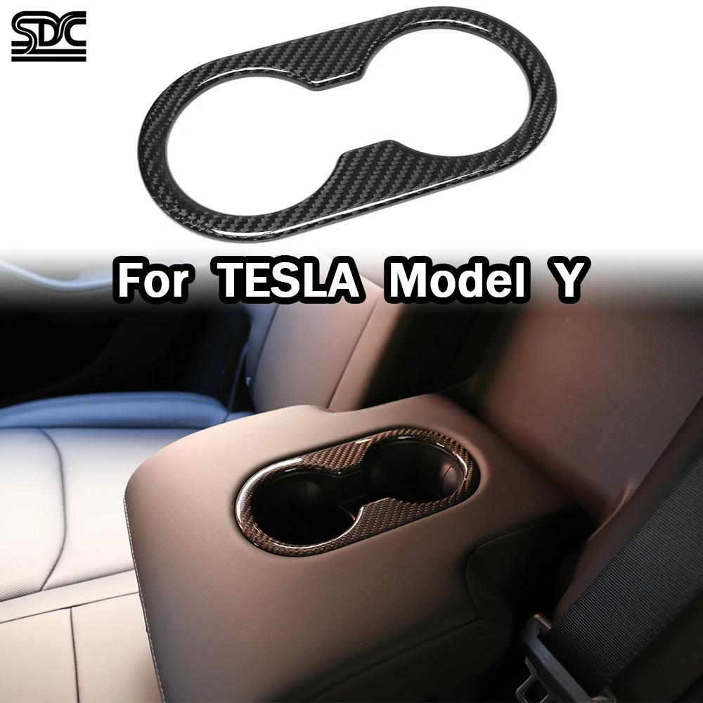 Real Dry Carbon Fiber Cup Holder Trim For Tesla Model Y 2025+ Armrest Box Cover Steering Wheel Trim Cup Holder Cover 
Real Dry Carbon Fiber Cup Holder Trim For Tesla Model Y 2025+ Armrest Box Cover Steering Wheel Trim Cup Holder Cover