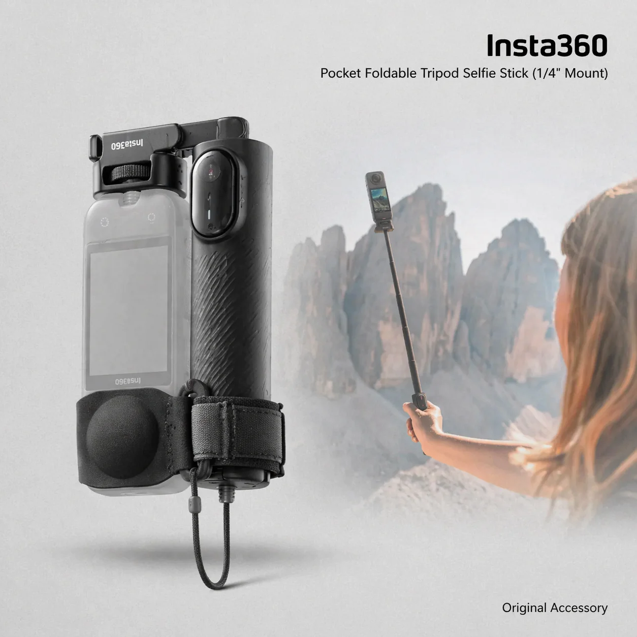 Insta360 Pocket Foldable Tripod Selfie Stick (1/4" Mount) – 2-in-1 Tripod & Selfie Stick for X4 Air X5 X4 X3
Insta360 Pocket Foldable Tripod Selfie Stick (1/4" Mount) – 2-in-1 Tripod & Selfie Stick for X4 Air X5 X4 X3