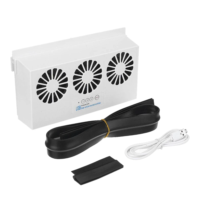 Car Solar Exhaust Fan USB/Solar Dual Charging Air Extractor IP67 Waterproof Solar Panel Powered Fan Cooling Fan White
Car Solar Exhaust Fan USB/Solar Dual Charging Air Extractor IP67 Waterproof Solar Panel Powered Fan Cooling Fan White