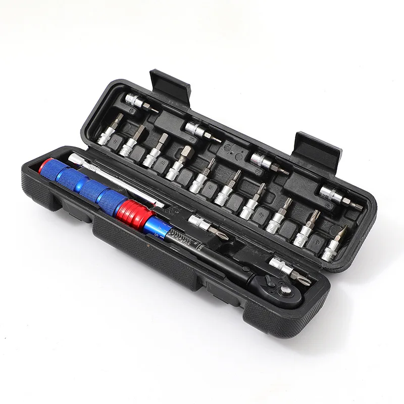 Suitable for 18-piece set 1/4 preset adjustable torque wrench 2-24N.m Xiaofei high-precision car maintenance set
Suitable for 18-piece set 1/4 preset adjustable torque wrench 2-24N.m Xiaofei high-precision car maintenance set