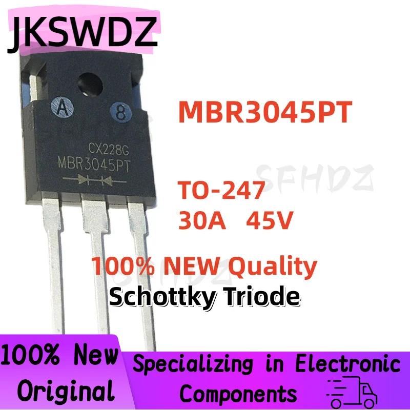 10/20/30PCS 100% Brand New and High Quality MBR3045PT TO-247 30A 45V Schottky Diode
10/20/30PCS 100% Brand New and High Quality MBR3045PT TO-247 30A 45V Schottky Diode