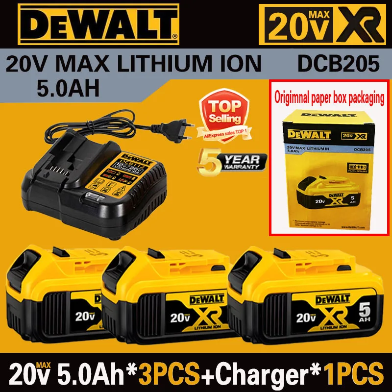 New 100% Original 5000mAh 20V for Dewalt Power Tool Battery DCB206 20V 5.0Ah Battery DCB206 20V Battery DCB205 DCB200
New 100% Original 5000mAh 20V for Dewalt Power Tool Battery DCB206 20V 5.0Ah Battery DCB206 20V Battery DCB205 DCB200