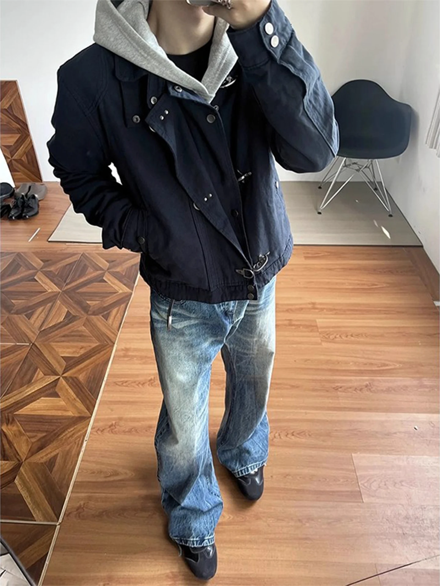 Мужская повседневная свободная куртка-бомбер с воротником, синяя, для молодежи, для игр и работы
Мужская повседневная свободная куртка-бомбер с воротником, синяя, для молодежи, для игр и работы