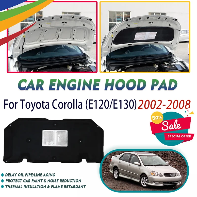 Автомобильная колодка для капота двигателя для Toyota Corolla alley x E120 E130 2002 2003 2004 2005 2006 2007 2008 Звукоизоляционная крышка автомобильные аксессуары
Автомобильная колодка для капота двигателя для Toyota Corolla alley x E120 E130 2002 2003 2004 2005 2006 2007 2008 Звукоизоляционная крышка автомобильные аксессуары
