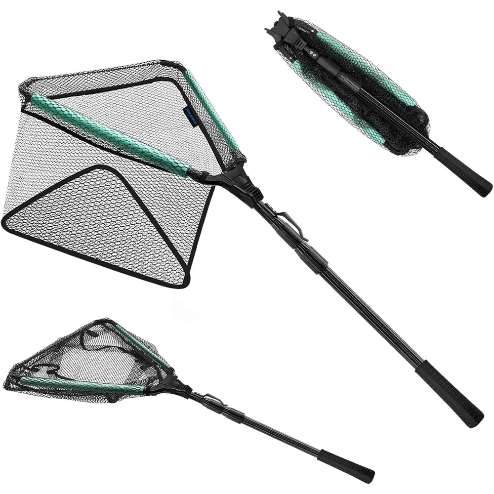 Floating Fishing Net, Telescoping Pole Handle Foldable Fish Landing Net with Rubber Coated Mesh Fly Fishing net for Easy Fish Catch and Release Freshwater and Saltwater Men Women Kids
Floating Fishing Net, Telescoping Pole Handle Foldable Fish Landing Net with Rubber Coated Mesh Fly Fishing net for Easy Fish Catch and Release Freshwater and Saltwater Men Women Kids