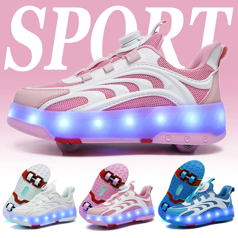Fashion outdoor roller skates Student Swivel Buckle Sneakers with lights Flash Wheel shoes Multi-purpose sneakers
Fashion outdoor roller skates Student Swivel Buckle Sneakers with lights Flash Wheel shoes Multi-purpose sneakers