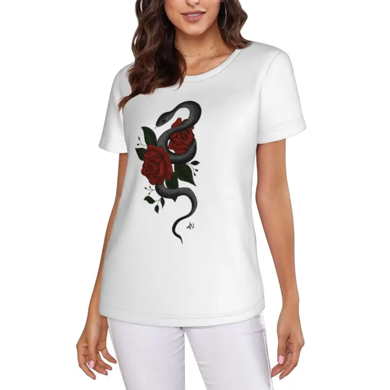 Spiked Rose Women Leisure Fashion 3D Rose Print T-shirt Summer Cool and Breathable Short Sleeve Large Top Y2K
Spiked Rose Women Leisure Fashion 3D Rose Print T-shirt Summer Cool and Breathable Short Sleeve Large Top Y2K
