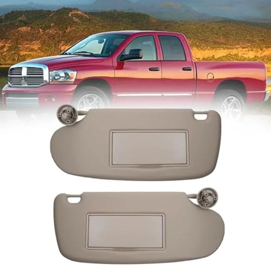 Pair Sun Visor W/Mirror for Dodge Ram 1500/2500/3500 20022009 ABS Plastic Black Non-Extendable Direct Replacement for 1902167
Pair Sun Visor W/Mirror for Dodge Ram 1500/2500/3500 20022009 ABS Plastic Black Non-Extendable Direct Replacement for 1902167