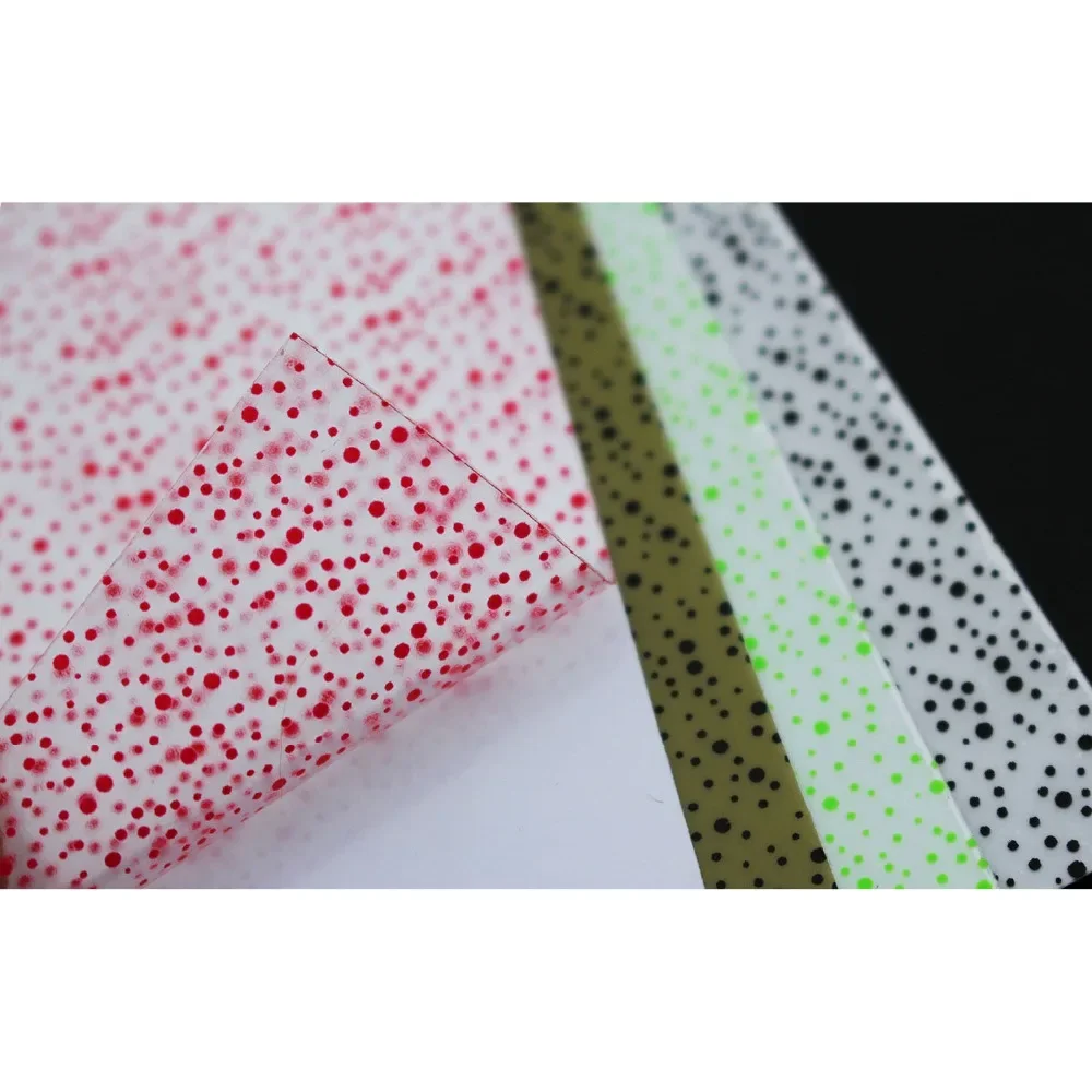 Tigofly 4 pcs 10X10cm UV Fly Tying Skin Spotted Film Sabiki Rig flies fly tying materials fly fishing lures
Tigofly 4 pcs 10X10cm UV Fly Tying Skin Spotted Film Sabiki Rig flies fly tying materials fly fishing lures