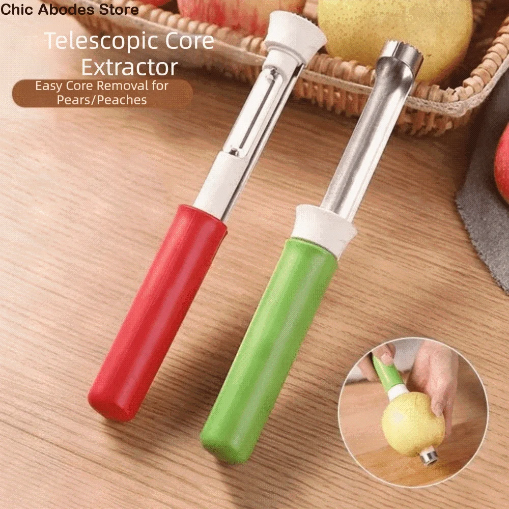 2 in 1 Fruit Core Remover Stainless Steel Telescopic Core Removal Tool Anti Slip Handle Rust-proof Fruit Pitter Carrot
2 in 1 Fruit Core Remover Stainless Steel Telescopic Core Removal Tool Anti Slip Handle Rust-proof Fruit Pitter Carrot