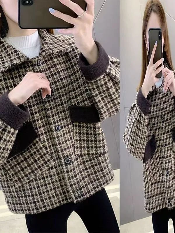 Thickened Plaid Woolen Coat for Middle-Aged And Elderly Women Autumn Winter Fashion Tassel Open Cardigan Coat Korean Style Lo...
Thickened Plaid Woolen Coat for Middle-Aged And Elderly Women Autumn Winter Fashion Tassel Open Cardigan Coat Korean Style Lo...