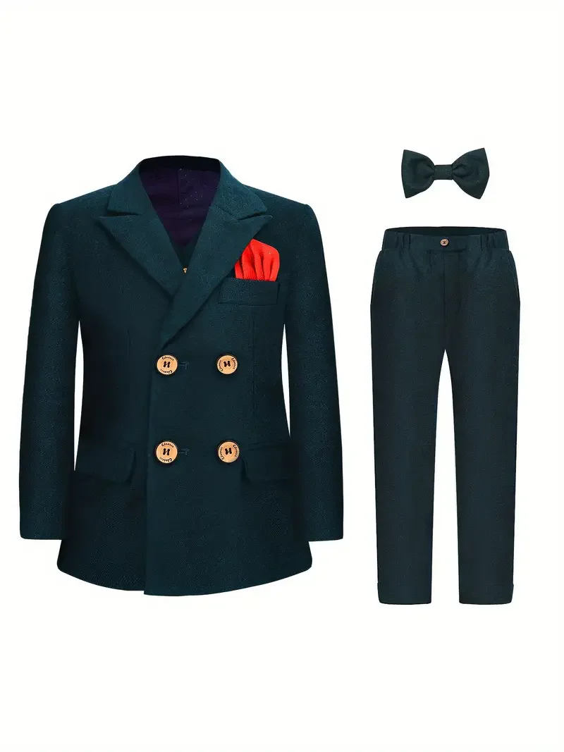 Boys Green 5piece/Set Jacket Vest Pants Bowtie Pocket Cloth Wedding Birthday Party Dress Kids Piano Blazer Suit Children Costume
Boys Green 5piece/Set Jacket Vest Pants Bowtie Pocket Cloth Wedding Birthday Party Dress Kids Piano Blazer Suit Children Costume