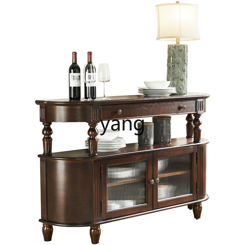yjq solid wood dining side cabinet restaurant wall locker retro entrance cabinet
yjq solid wood dining side cabinet restaurant wall locker retro entrance cabinet