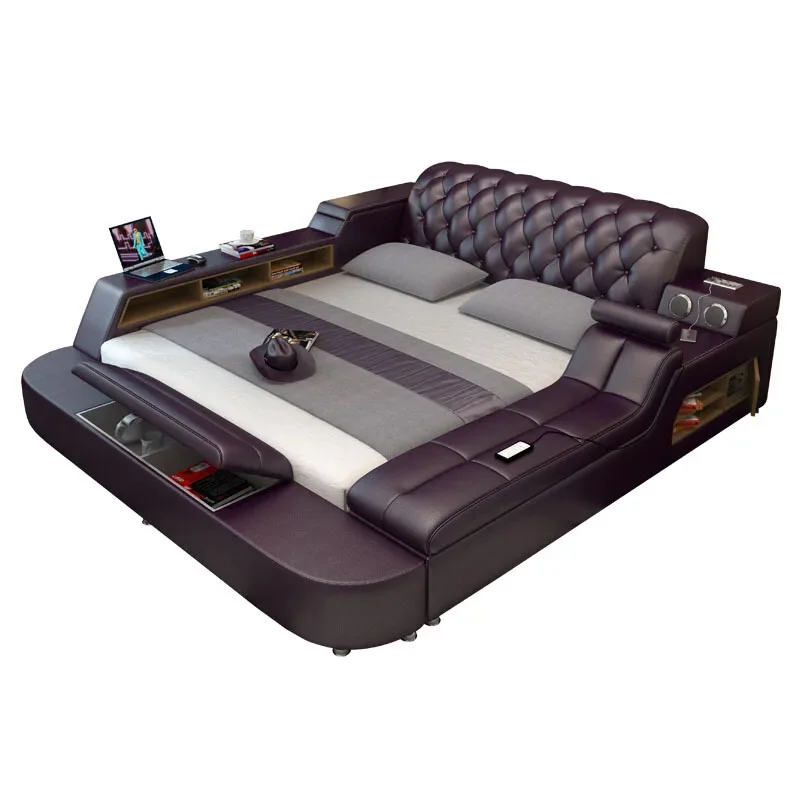 Modern Storage King Bed Adults Frames Full Size Double King Bed Bedroom Multifunctional Muebles
Modern Storage King Bed Adults Frames Full Size Double King Bed Bedroom Multifunctional Muebles