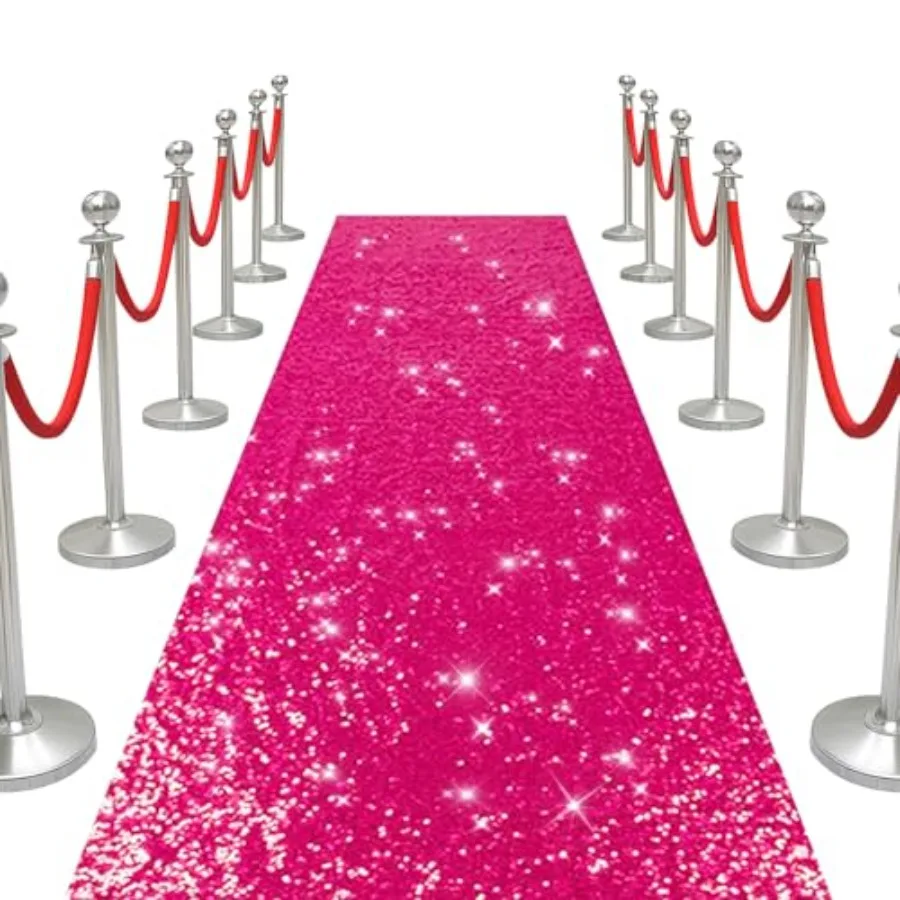 Hot Pink Carpet Runner for Party Wedding Aisle Sequin Sparkly Rug for Prom Ceremony Indoor Outdoor Engagement Decoration 2FTx5F
Hot Pink Carpet Runner for Party Wedding Aisle Sequin Sparkly Rug for Prom Ceremony Indoor Outdoor Engagement Decoration 2FTx5F
