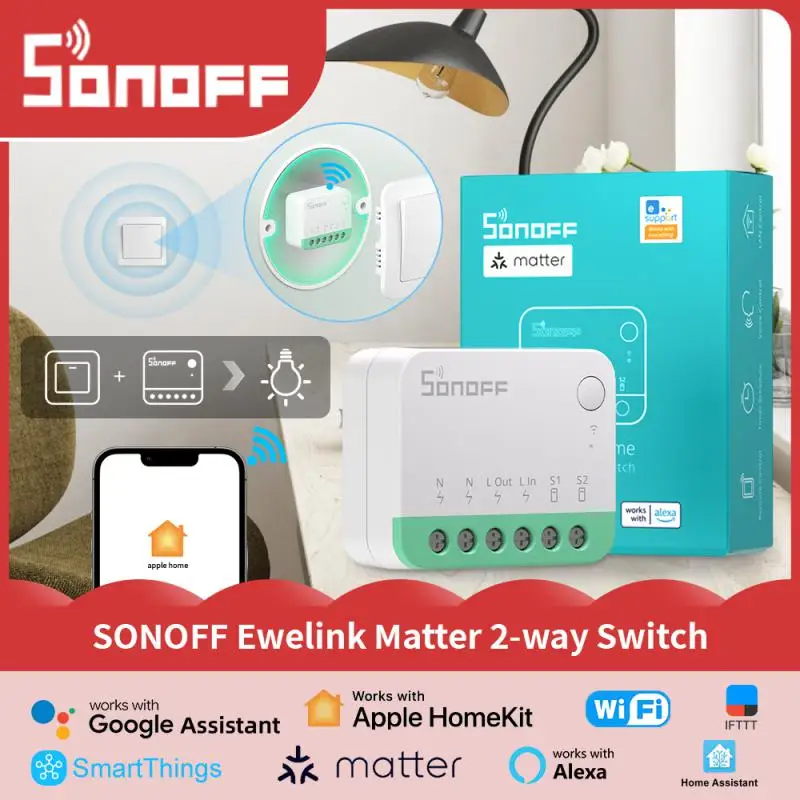 SONOFF MINIR4M Wi-Fi Smart Switch Matter Совместимый беспроводной контроллер Wi-Fi Универсальный выключатель Alexa Google Home Голосовое управление
SONOFF MINIR4M Wi-Fi Smart Switch Matter Совместимый беспроводной контроллер Wi-Fi Универсальный выключатель Alexa Google Home Голосовое управление