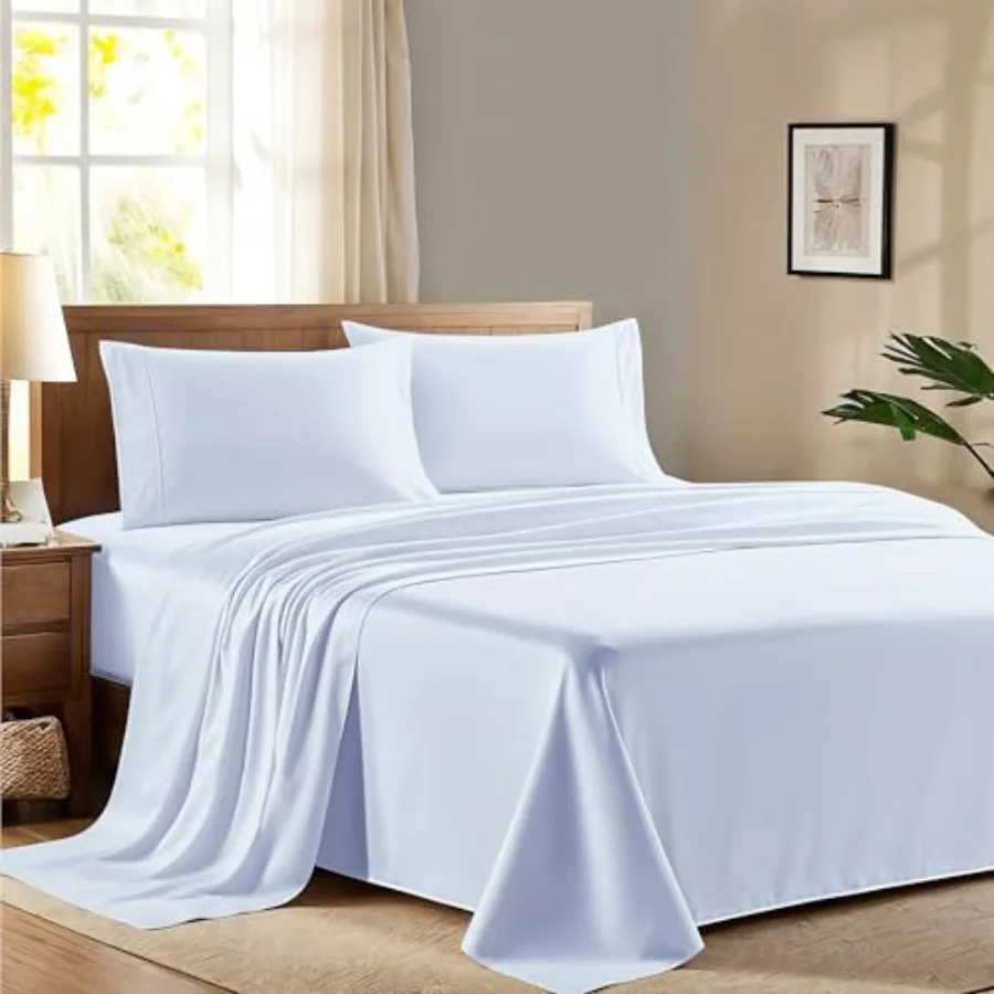 100% Egyptian Cotton Size Sheet Set - 600 Series Refined Collection Sheets Set for Size Bed 4 PC,,Soft, Cooling, Luxury Hotel 1
100% Egyptian Cotton Size Sheet Set - 600 Series Refined Collection Sheets Set for Size Bed 4 PC,,Soft, Cooling, Luxury Hotel 1