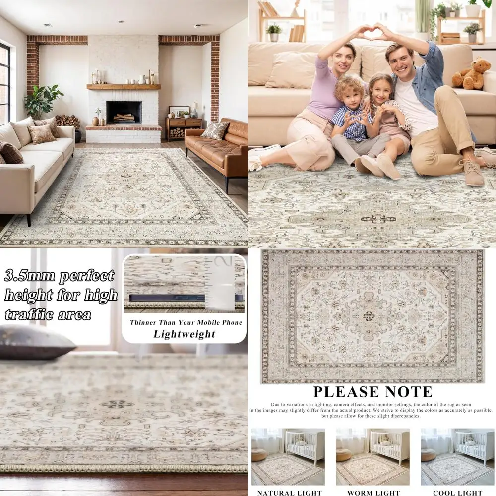 Моющийся коврик 9x12 — Большие внутренние коврики для спальни, гостиной, мягкие восточные винтажные коврики, нескользящая подложка, устойчивая к пятнам для F
Моющийся коврик 9x12 — Большие внутренние коврики для спальни, гостиной, мягкие восточные винтажные коврики, нескользящая подложка, устойчивая к пятнам для F