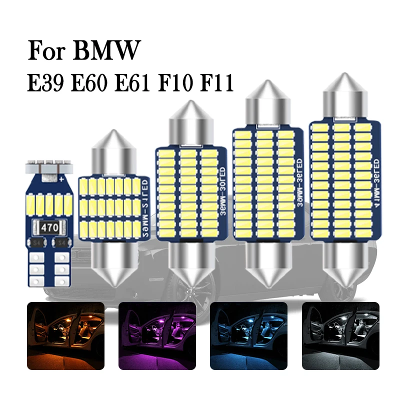 For BMW 5 Series E39 E60 E61 F10 F11 530d 540i Vehicle LED Interior Map Dome Roof Light Kit Canbus Car Accessories
For BMW 5 Series E39 E60 E61 F10 F11 530d 540i Vehicle LED Interior Map Dome Roof Light Kit Canbus Car Accessories