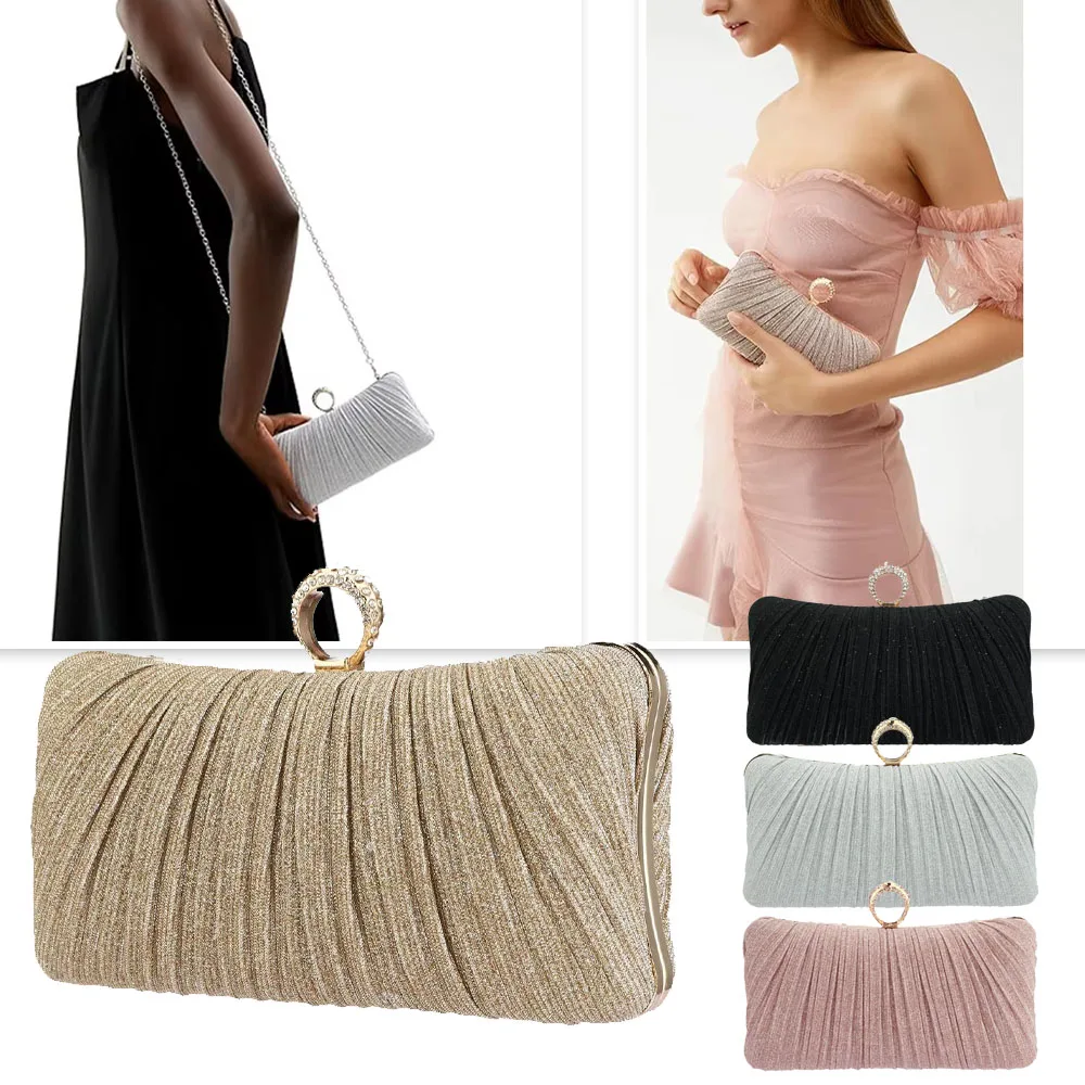 Luxury Design Women Evening Clutch Bag Shoulder Bag Party Wedding Prom Birthday Long Square Bags Pleated Elegant Handbag Purse
Luxury Design Women Evening Clutch Bag Shoulder Bag Party Wedding Prom Birthday Long Square Bags Pleated Elegant Handbag Purse