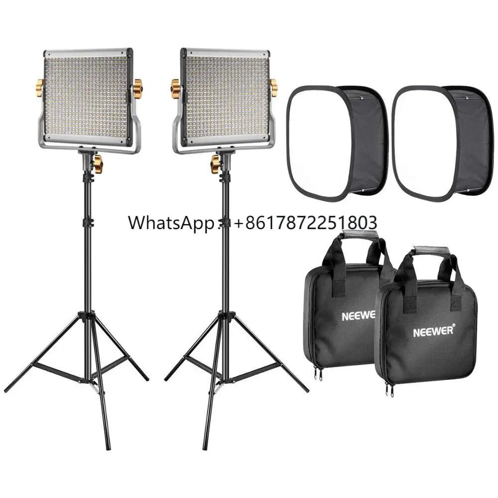Neewer 2-Pack 480 LED Video Light Lighting Kit Dimmable LED Panel for Photo Studio Product Portrait YouTube Video Photography
Neewer 2-Pack 480 LED Video Light Lighting Kit Dimmable LED Panel for Photo Studio Product Portrait YouTube Video Photography
