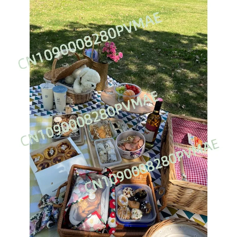 Picnic basket rattan multi-functional wicker outdoor camping incubator spring outing camping dinner basket with lid
Picnic basket rattan multi-functional wicker outdoor camping incubator spring outing camping dinner basket with lid