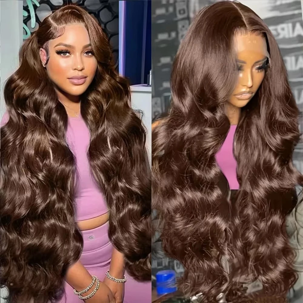 #4 Body Wave Lace Frontal Wig #4 Chocolate Brown 13x6 HD Lace Frontal Human Hair Wigs For Black Women 200 Density 46 Inch
#4 Body Wave Lace Frontal Wig #4 Chocolate Brown 13x6 HD Lace Frontal Human Hair Wigs For Black Women 200 Density 46 Inch