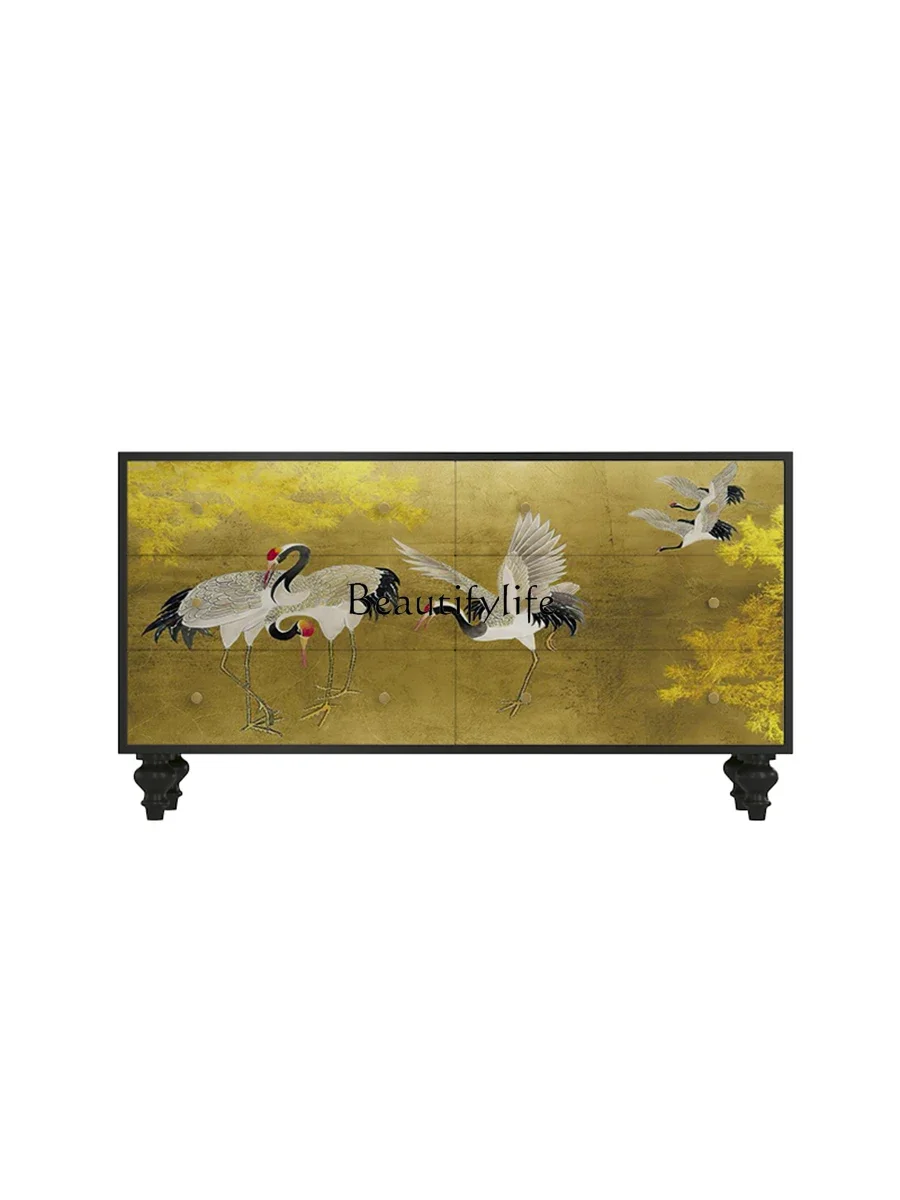 French Chinese style golden crane solid wood six-chest cabinet bedroom bedside drawer cabinet
French Chinese style golden crane solid wood six-chest cabinet bedroom bedside drawer cabinet