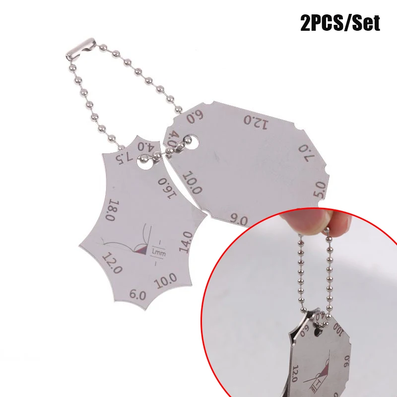 2PCS/Set Welding Joint Gauge Stainless Steel Welding Gauge Key Pocket Gage Weld Seam Test Ulnar Inspection Ruler Welding Tools