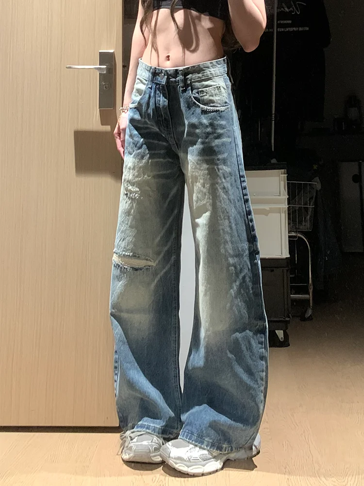 plus Size American Washed Distressed Straight Leg Jeans Women's Spring New Loose Casual Slimming Versatile Long Pants
plus Size American Washed Distressed Straight Leg Jeans Women's Spring New Loose Casual Slimming Versatile Long Pants
