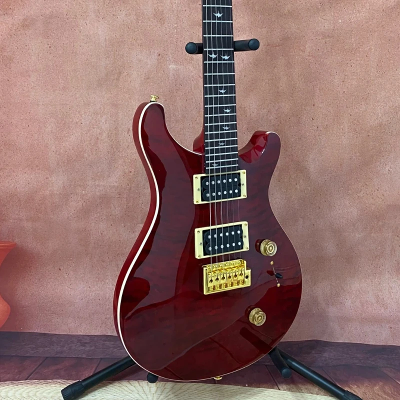 New Red PRS Tiger Pattern Dual Pickups Red Glossy Dual Pickups Easy To Operate Unisex Electric Guitar Free Delivery Rock Music
New Red PRS Tiger Pattern Dual Pickups Red Glossy Dual Pickups Easy To Operate Unisex Electric Guitar Free Delivery Rock Music
