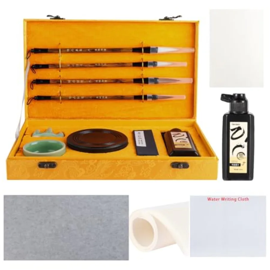 Chinese Calligraphy Brushes Set, Professional Sumi Water Writing, Japanese Painting Set for Beginners
Chinese Calligraphy Brushes Set, Professional Sumi Water Writing, Japanese Painting Set for Beginners