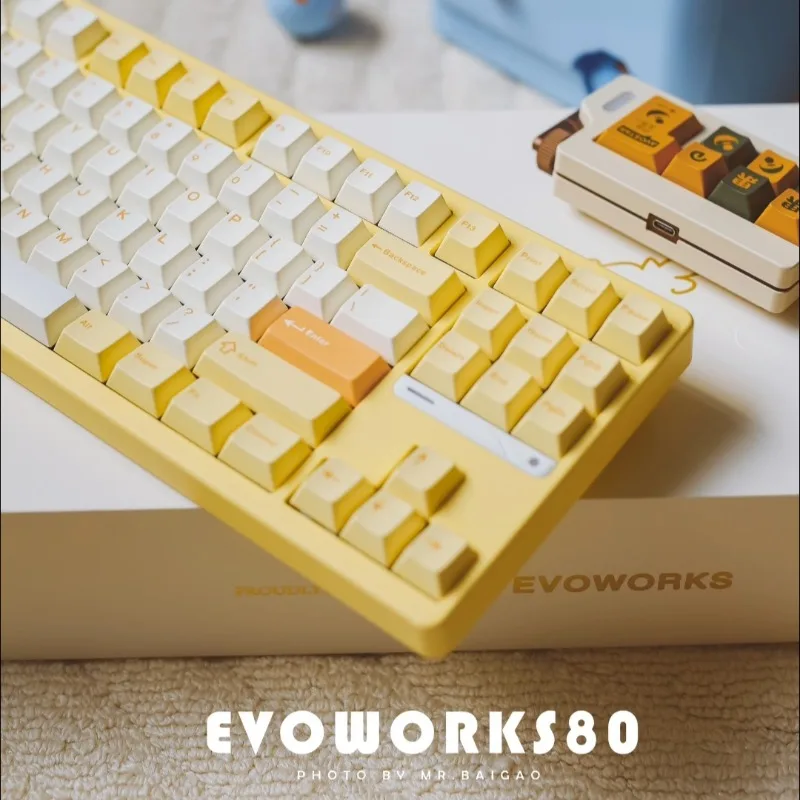 EVO80 Механическая клавиатура 2,4G Беспроводная трехрежимная горячая замена с ЧПУ Алюминий HiFi Индивидуальная эргономичная игровая офисная клавиатура VIA RGB