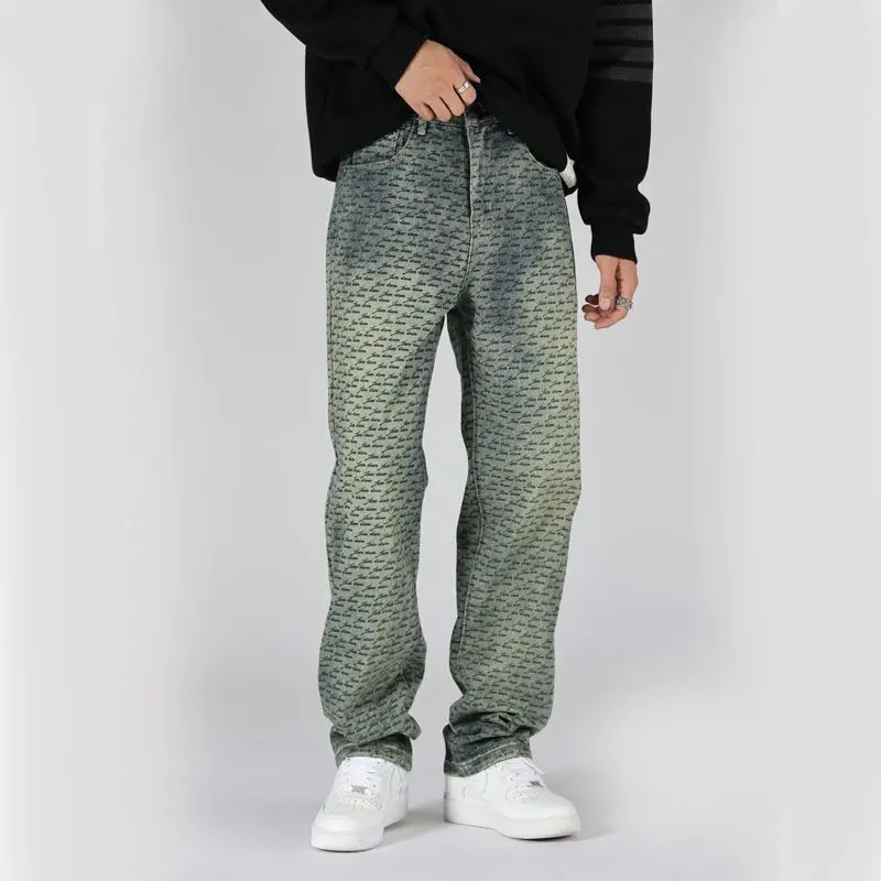 New Arrival Loose Straight Blue Washed Print Men's Jeans Casual High Street Vintage Y2k Pants Stock Jeans Trousers for Men
New Arrival Loose Straight Blue Washed Print Men's Jeans Casual High Street Vintage Y2k Pants Stock Jeans Trousers for Men