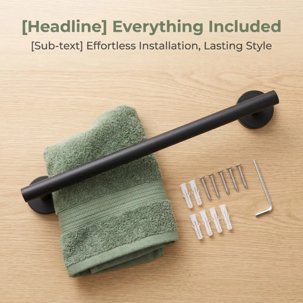 Contemporary Stainless Steel Towel Bar Black Wall Mounted Towel Rack Modern Rustproof Towel Hanger Bathroom Kitchen Shower
Contemporary Stainless Steel Towel Bar Black Wall Mounted Towel Rack Modern Rustproof Towel Hanger Bathroom Kitchen Shower