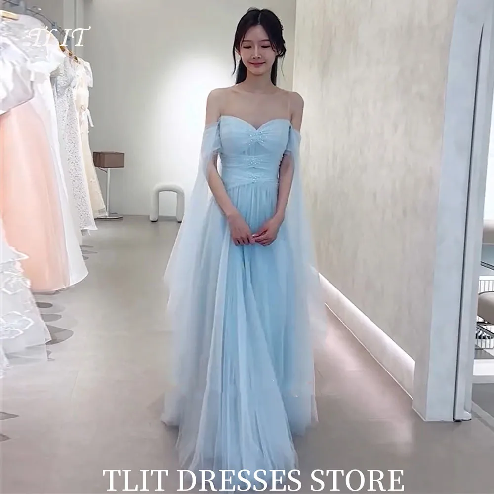 TLIT Elegant Sky Blue Chiffon Evening Dress Korea Wedding Dress Photo Shoot Sweetheart Off the Shoulder Prom Gowns Customized
TLIT Elegant Sky Blue Chiffon Evening Dress Korea Wedding Dress Photo Shoot Sweetheart Off the Shoulder Prom Gowns Customized