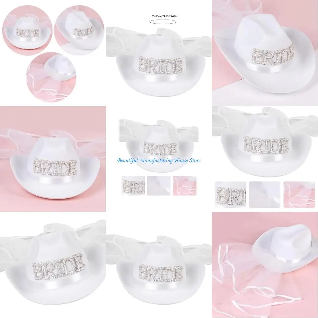 E56A 1pack Sparkly Cowgirl Hat Wide Border Pearls Hat Dancing Party Performances Hat for Parties and Casual Wear
E56A 1pack Sparkly Cowgirl Hat Wide Border Pearls Hat Dancing Party Performances Hat for Parties and Casual Wear