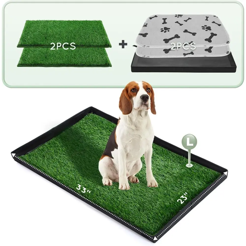 Large Balcony Dog Litter Box with Retractable Liner and 2 Reusable Grass Pads for Potty Training
Large Balcony Dog Litter Box with Retractable Liner and 2 Reusable Grass Pads for Potty Training