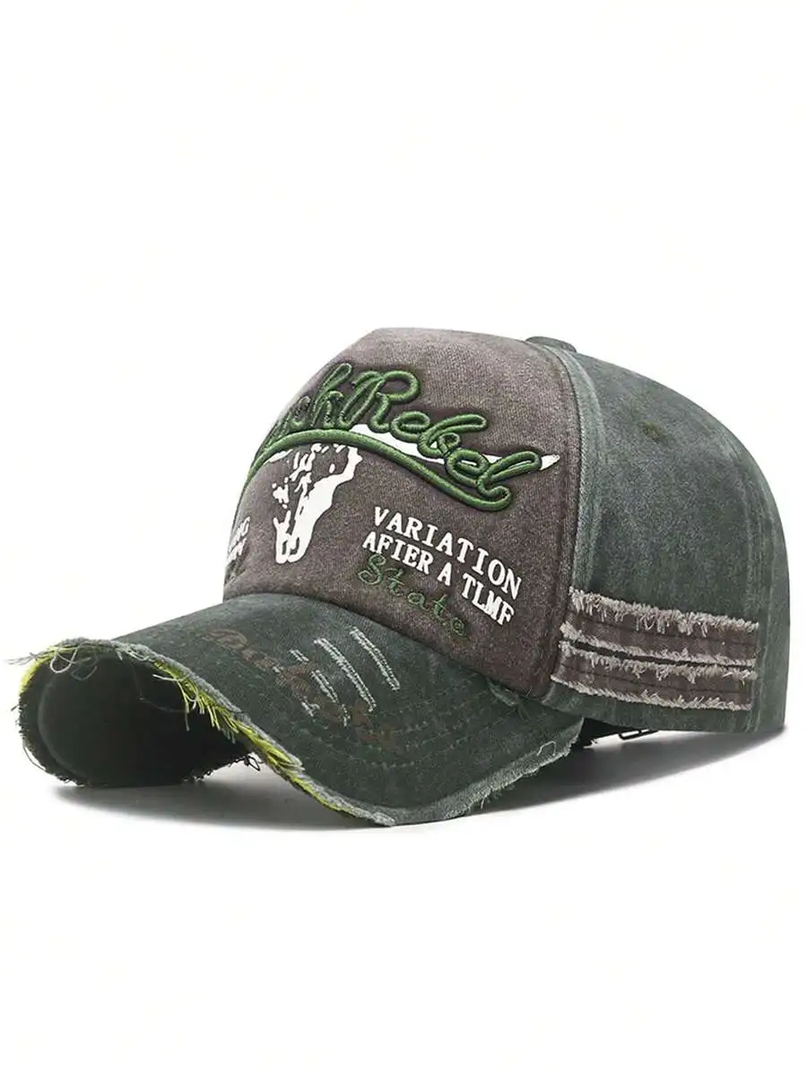 Distressed Denim Baseball Cap With Embroidered Logo Unisex Adjustable Snapback Hat
Distressed Denim Baseball Cap With Embroidered Logo Unisex Adjustable Snapback Hat