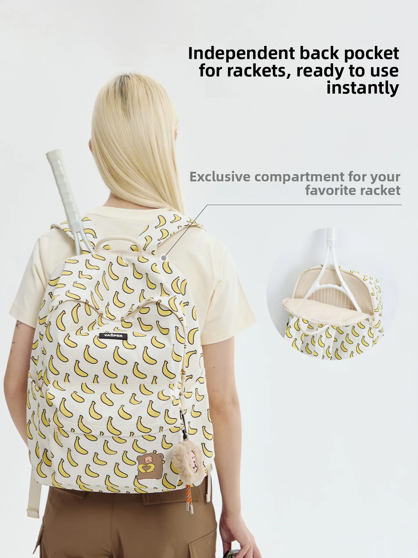 VAOPER X HELLO MALAO Collaborative Cartoon Print Large Capacity Tennis Racket Bag Women's Travel Backpack Casual Style
VAOPER X HELLO MALAO Collaborative Cartoon Print Large Capacity Tennis Racket Bag Women's Travel Backpack Casual Style
