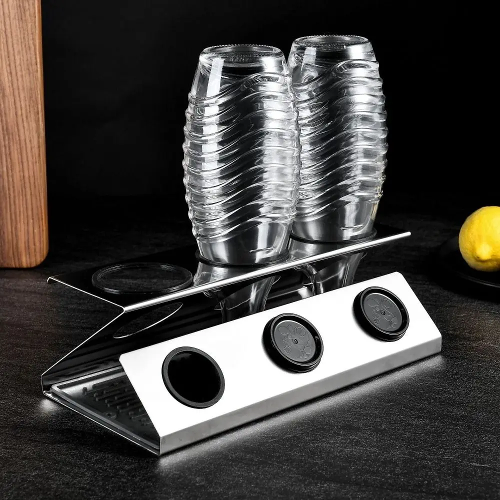 Stainless Steel Soda Bottle Drain Rack 3-hole Silver Soda Bottle Drainer with Brush Soda Bottle Placement Rack Living Room
Stainless Steel Soda Bottle Drain Rack 3-hole Silver Soda Bottle Drainer with Brush Soda Bottle Placement Rack Living Room
