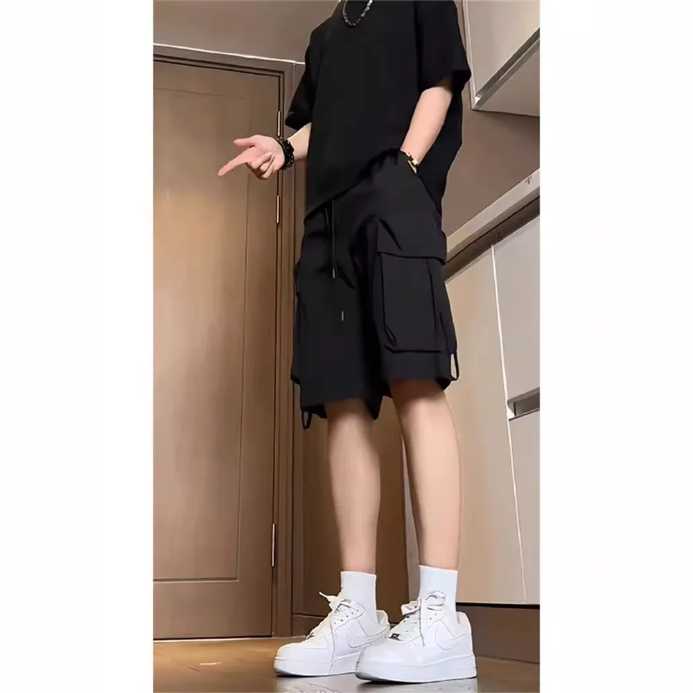 Черные мужские шорты-карго: модные, летние, тонкие, быстросохнущие, спортивные, в американском стиле
Черные мужские шорты-карго: модные, летние, тонкие, быстросохнущие, спортивные, в американском стиле