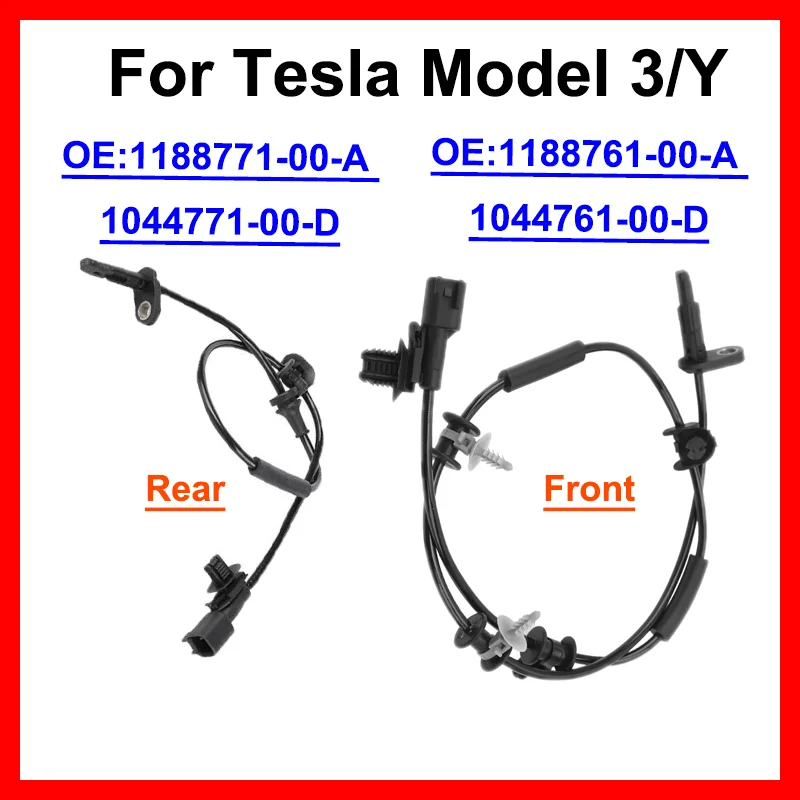 For Tesla Model 3/Y Front Left/right Abs Wheel Speed Sensor Auto Parts 1188761-00-A 1044761-00-D 1188771-00-A 1044771-00-D
For Tesla Model 3/Y Front Left/right Abs Wheel Speed Sensor Auto Parts 1188761-00-A 1044761-00-D 1188771-00-A 1044771-00-D