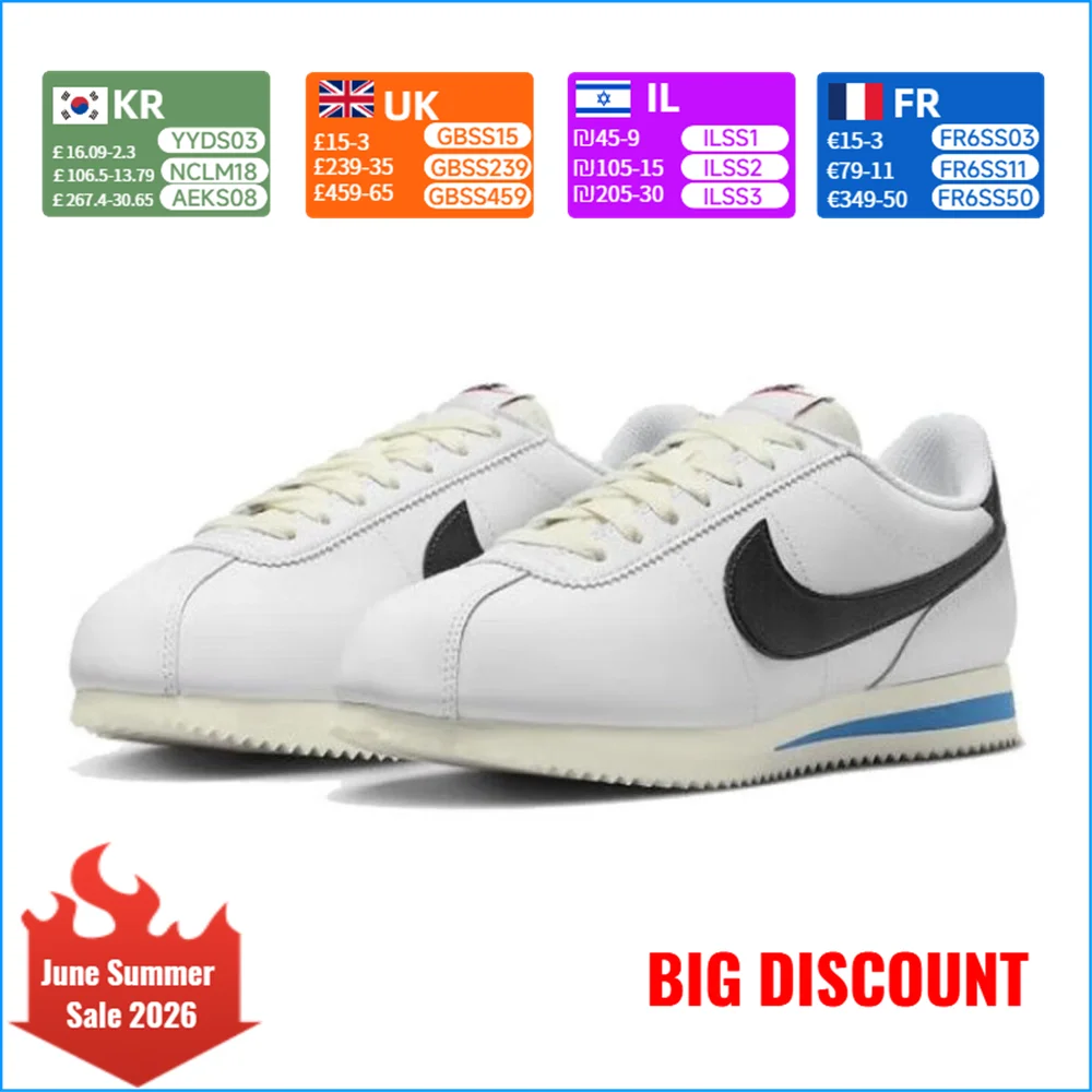 Nike CORTEZ Women's Shoes: Comfortable, Stylish, and Trendy Low-Top Outdoor Sports and Casual Shoes DN1791-100
Nike CORTEZ Women's Shoes: Comfortable, Stylish, and Trendy Low-Top Outdoor Sports and Casual Shoes DN1791-100