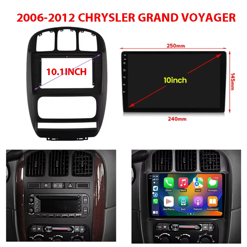 2 Din Car Radio Head Unit Frame Kit For CHRYSLER GRAND VOYAGER 2006-2012 Auto Stereo Panel Trim Bezel Fascia
2 Din Car Radio Head Unit Frame Kit For CHRYSLER GRAND VOYAGER 2006-2012 Auto Stereo Panel Trim Bezel Fascia