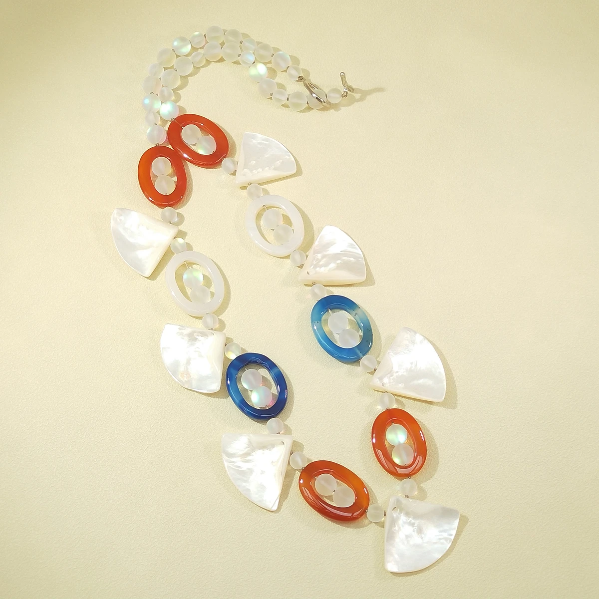 Lii Ji Real Stone Mutil color Agate Mother of Pearl Manmade Moonstone Necklace 70cm Stock Sale Women Jewelry Gift
Lii Ji Real Stone Mutil color Agate Mother of Pearl Manmade Moonstone Necklace 70cm Stock Sale Women Jewelry Gift