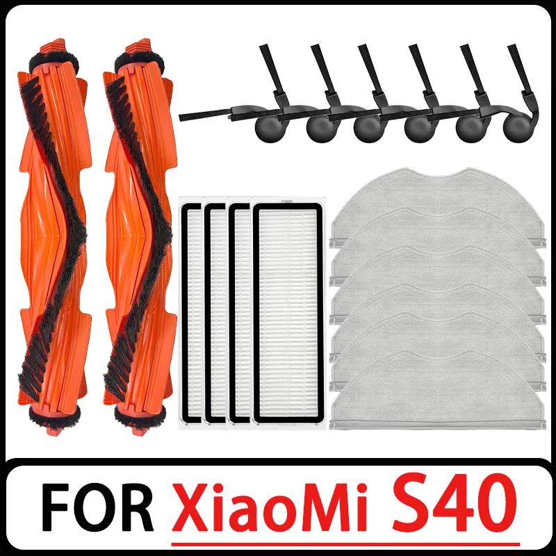 For Xiaomi S40/OV81 robot vacuum cleaner accessories: main brush, side brush, mop, HEPA filter, replacement parts
For Xiaomi S40/OV81 robot vacuum cleaner accessories: main brush, side brush, mop, HEPA filter, replacement parts