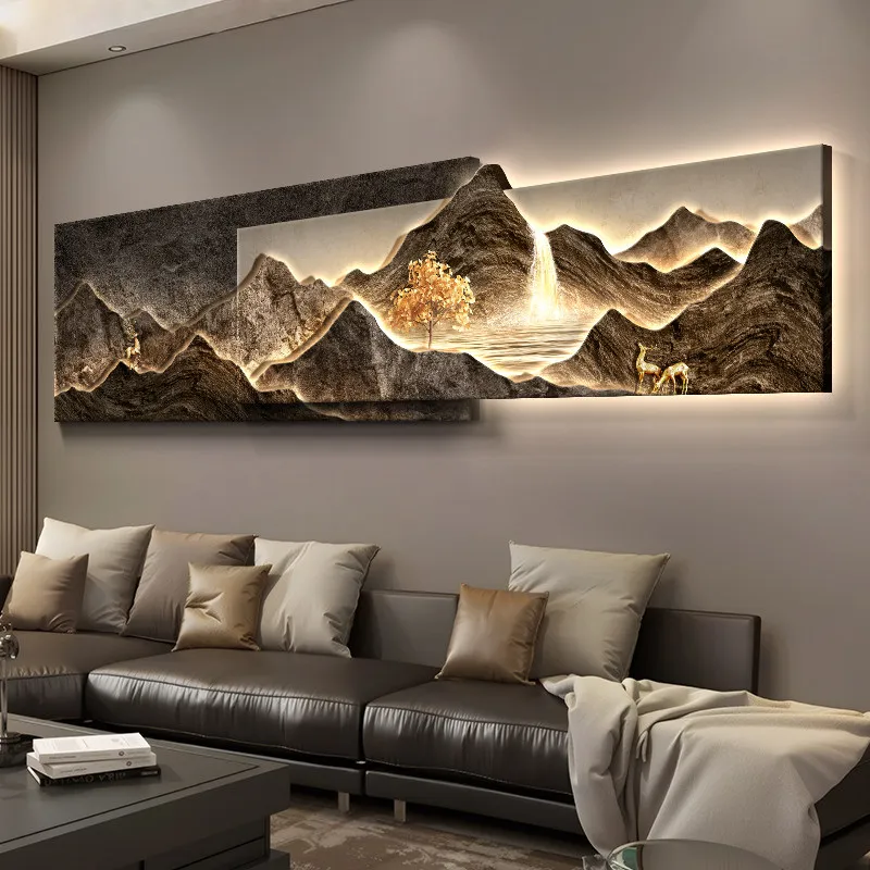 Modern Living Room Decoration Painting Led Luxury Sofa Background Wall Painting Lamp Landscape Luster Hanging Home Appliance
Modern Living Room Decoration Painting Led Luxury Sofa Background Wall Painting Lamp Landscape Luster Hanging Home Appliance