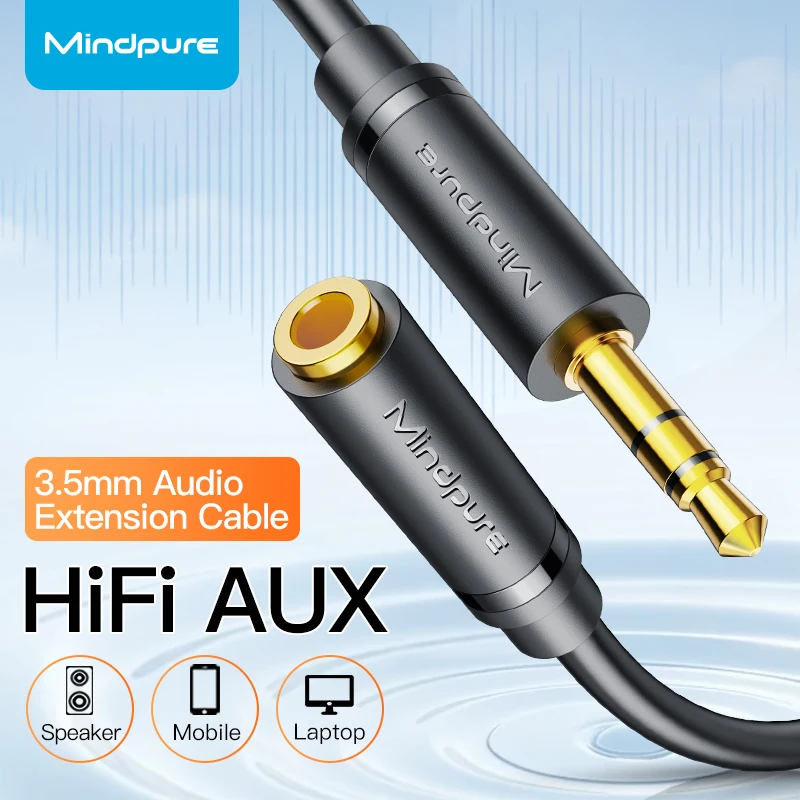 Mindpure 3.5mm Jack Extension Cable Male to Female Car AUX Cable HiFi AUX Cable For Speaker Headphone MP3 Mobile Laptop 1m-5m
Mindpure 3.5mm Jack Extension Cable Male to Female Car AUX Cable HiFi AUX Cable For Speaker Headphone MP3 Mobile Laptop 1m-5m